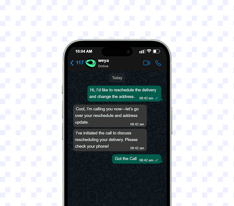 Call Triggering from Chat